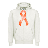 Oatmeal Heather kidney cancer ribbon fa element Zipper Hoodie - FaDigitalArtStudio