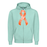 Seafoam kidney cancer ribbon fa element Zipper Hoodie - FaDigitalArtStudio