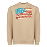 Mushroom American flag with leopard Heavyweight Sweatshirt - HowdyJamesFarm