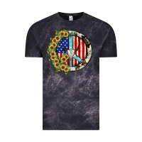 Cloud Black Peace sign Vintage Tee - JahusDesignShop