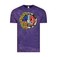 Cloud Purple Peace sign Vintage Tee - JahusDesignShop