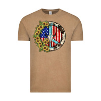 Vintage Coffee Peace sign Vintage Tee - JahusDesignShop