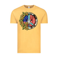 Vintage Mustard Peace sign Vintage Tee - JahusDesignShop