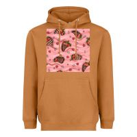 Meerkat valentines day strawberries in cream seamless pattern Heavyweight Hoodie - BundleAndBundleShop