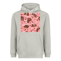 Moon Dust valentines day strawberries in cream seamless pattern Heavyweight Hoodie - BundleAndBundleShop