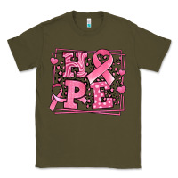 Army Green Western Hope Breast Cancer Awareness Ribbon Classic Tee - LillyAllenDesigns