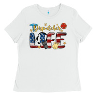 White dispatcher life Ladies Tee - MaliasSmallBusiness