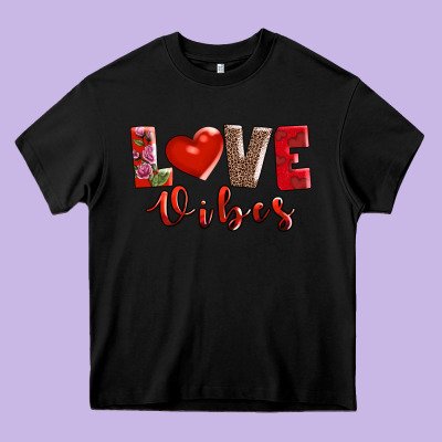 Love Vibes Heavy Core Tee Designed By Adodesignshop