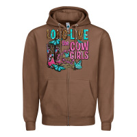 Chestnut long live the cowgirls olivia Zipper Hoodie - OliviaCreatesArt