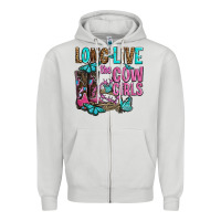 Dove Grey long live the cowgirls olivia Zipper Hoodie - OliviaCreatesArt