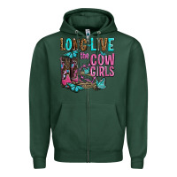 Sports Green long live the cowgirls olivia Zipper Hoodie - OliviaCreatesArt