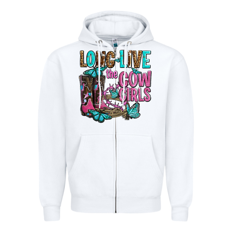 Long Live The Cowgirls Olivia Zipper Hoodie by OliviaCreatesArt | Teevron