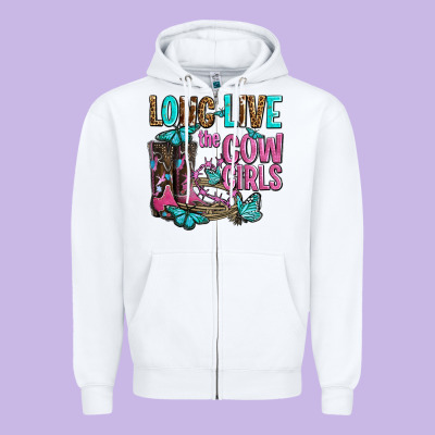 Long Live The Cowgirls Olivia Zipper Hoodie Designed By Oliviacreatesart