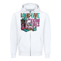 White long live the cowgirls olivia Zipper Hoodie - OliviaCreatesArt