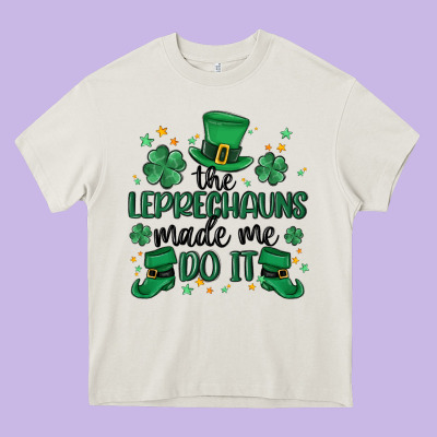 The Leprechauns Made Me Do It Heavy Core Tee Designed By Maliassmallbusiness