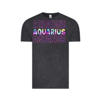 Vintage Black aquarius Vintage Tee - Artiststas