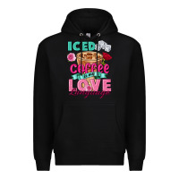 Black Iced Coffee is my love language Valentine's Day Premium Hoodie - FaDigitalArtStudio