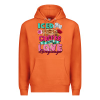 Carrot Iced Coffee is my love language Valentine's Day Premium Hoodie - FaDigitalArtStudio