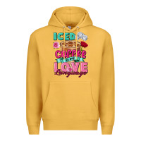 Mustard Iced Coffee is my love language Valentine's Day Premium Hoodie - FaDigitalArtStudio