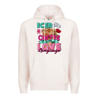 Pale Pink Iced Coffee is my love language Valentine's Day Premium Hoodie - FaDigitalArtStudio