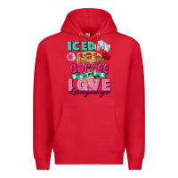 Red Iced Coffee is my love language Valentine's Day Premium Hoodie - FaDigitalArtStudio