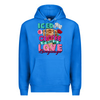 True Royal Iced Coffee is my love language Valentine's Day Premium Hoodie - FaDigitalArtStudio