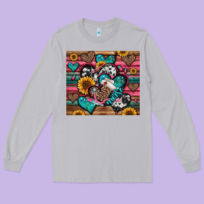 Nurse Hearts Long Sleeve Tee Designed By Jasminsmagicworld