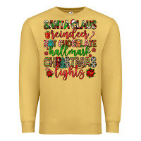 Antique Gold santa claus reindeer hallmark hot chocolate christ Premium Sweatshirt - FaDigitalArtStudio