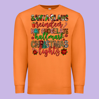 Santa Claus Reindeer Hallmark Hot Chocolate Christ Premium Sweatshirt Designed By Fadigitalartstudio