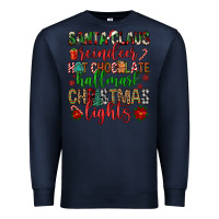 Navy santa claus reindeer hallmark hot chocolate christ Premium Sweatshirt - FaDigitalArtStudio