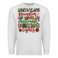 Oatmeal Heather santa claus reindeer hallmark hot chocolate christ Premium Sweatshirt - FaDigitalArtStudio