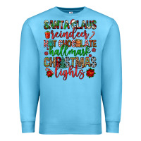 Ocean Blue santa claus reindeer hallmark hot chocolate christ Premium Sweatshirt - FaDigitalArtStudio