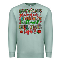 Seafoam santa claus reindeer hallmark hot chocolate christ Premium Sweatshirt - FaDigitalArtStudio