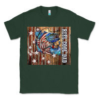 Sports Green Western Reel Cool Dad American Flag Bass Classic Tee - LillyAllenDesigns