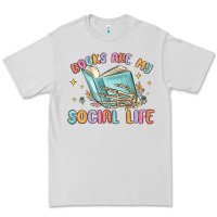 Dove Grey books are my social life Premium Tee - MaliasSmallBusiness