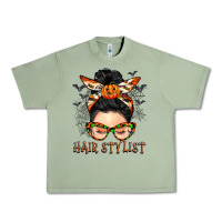 Oil Green Hair stylist messy bun Urban Heavy Tee - BarkalooDesign