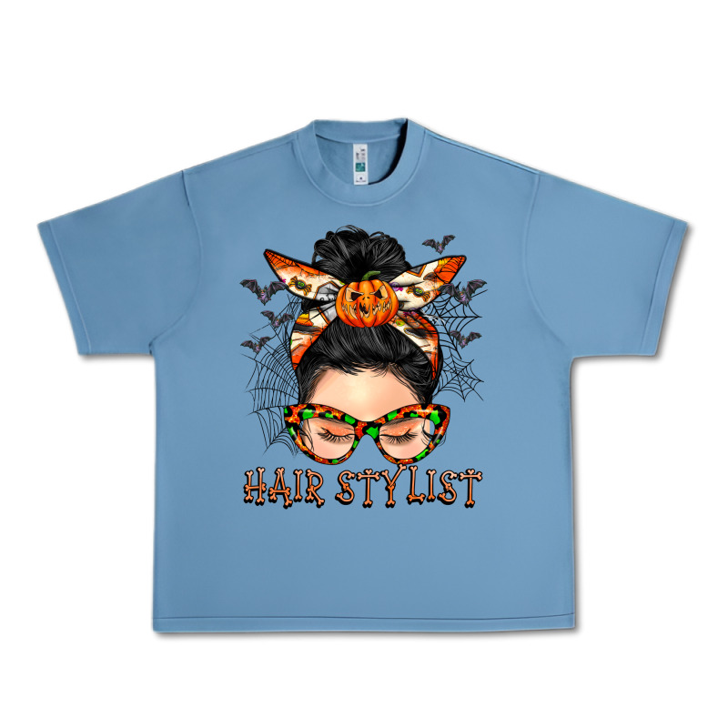 Hair Stylist Messy Bun Urban Heavy Tee by BarkalooDesign | Teevron
