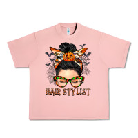 Salmon Hair stylist messy bun Urban Heavy Tee - BarkalooDesign