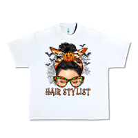 White Hair stylist messy bun Urban Heavy Tee - BarkalooDesign