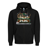 Black cowhide and hunter truck olivia Zipper Hoodie - OliviaCreatesArt
