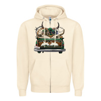 Sandshell cowhide and hunter truck olivia Zipper Hoodie - OliviaCreatesArt