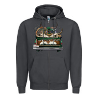 Smoke cowhide and hunter truck olivia Zipper Hoodie - OliviaCreatesArt