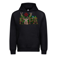 Black Western Papa Deer Hunting Urban Hoodie - LillyAllenDesigns