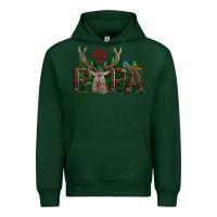 Forest Green Western Papa Deer Hunting Urban Hoodie - LillyAllenDesigns