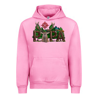 Fuchsia Pink Western Papa Deer Hunting Urban Hoodie - LillyAllenDesigns