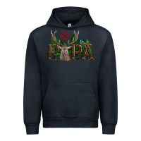 Navy Western Papa Deer Hunting Urban Hoodie - LillyAllenDesigns