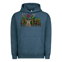 Pigment Midnight Navy Western Papa Deer Hunting Urban Hoodie - LillyAllenDesigns