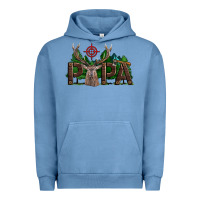 Pigment Pebble Blue Western Papa Deer Hunting Urban Hoodie - LillyAllenDesigns
