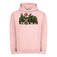 Pigment Salmon Western Papa Deer Hunting Urban Hoodie - LillyAllenDesigns