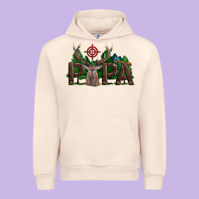 Western Papa Deer Hunting Urban Hoodie Designed By Lillyallendesigns